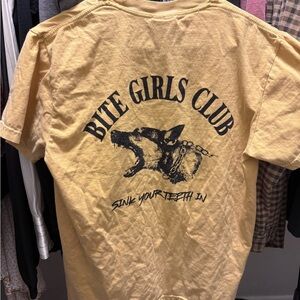 Comfort Colors Tee in Mustard with Graphic Print